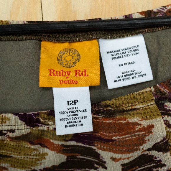 Ruby Rd Multi Colored Neutral Flowy Skirt - Picture 3 of 7